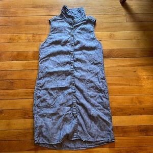 Tahari 100% Linen Sleeveless Dress